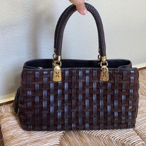 Cole Haan Woven Leather & Suede Handbag